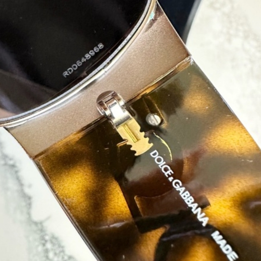 Dolce Gabbana Tortoise Shell Shield Sunglasses - Picture 9 of 10